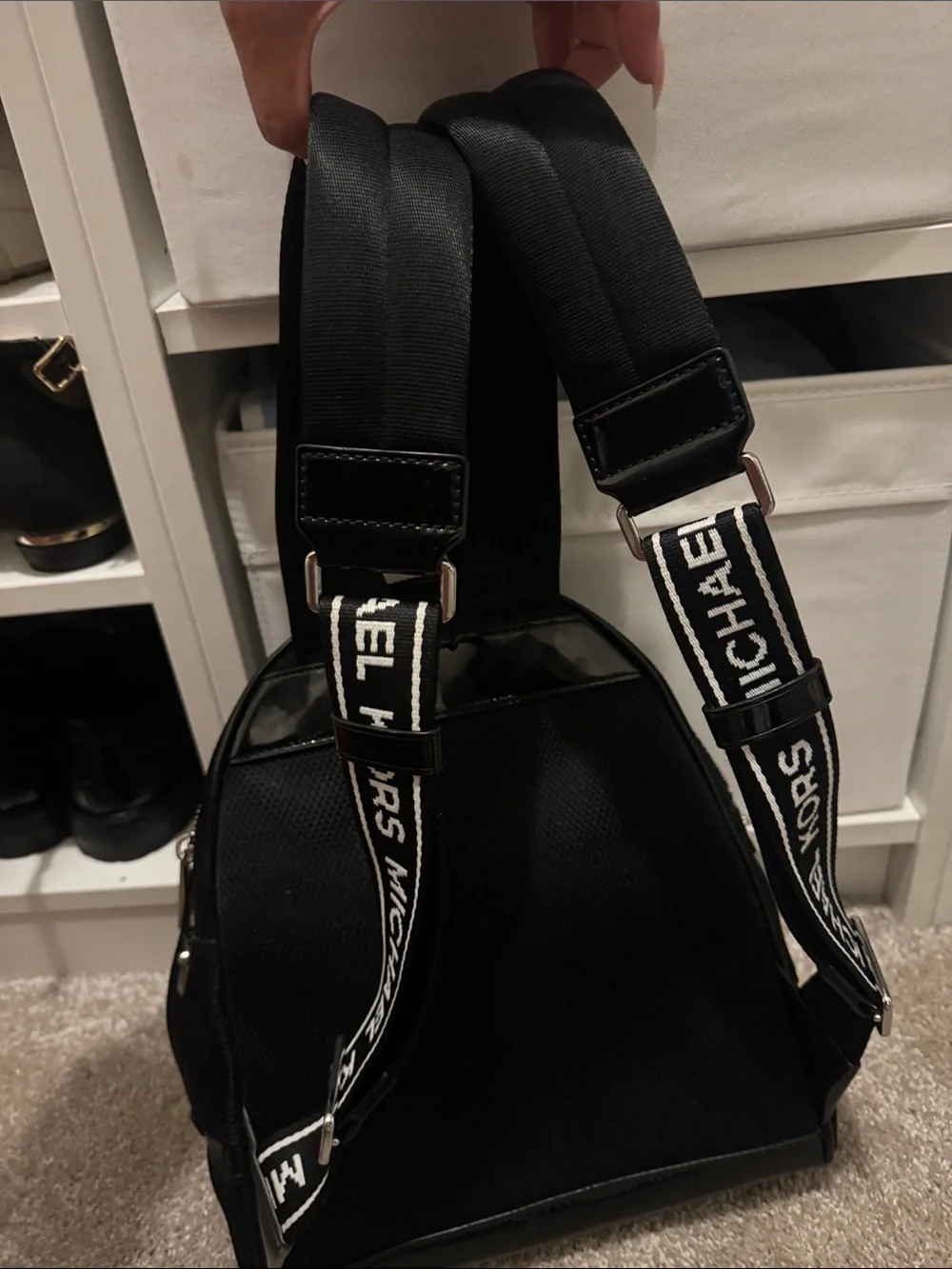 Michael Kors Black Logo Backpack - Sleek Everyday backpack